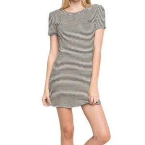 Brandy Melville Black White Striped Dress